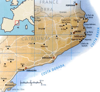 Plattegrond van Catalonia 